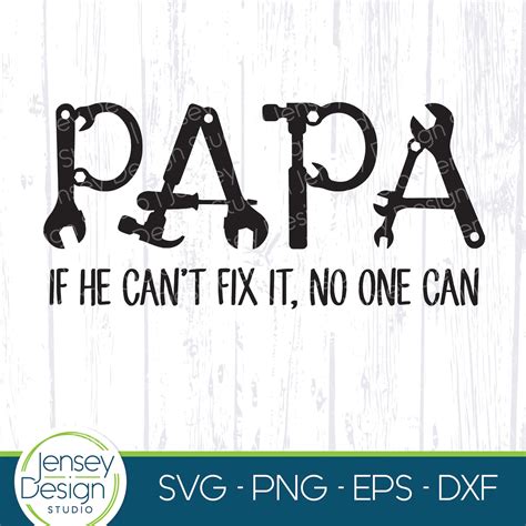 Papa Svg If Papa Cant Fix It Svg Dad Tools Svg Handyman Etsy