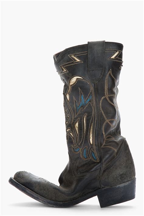 Maybe you would like to learn more about one of these? Golden Goose Deluxe Brand Tall Black Gold Leather Flying ...