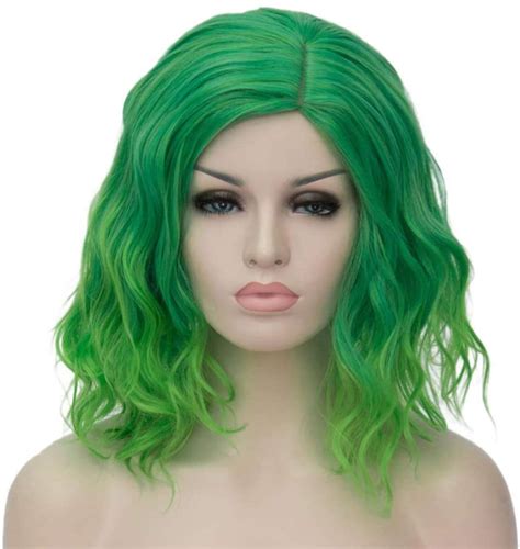 green ombre wig 14 inch emerald to lime etsy
