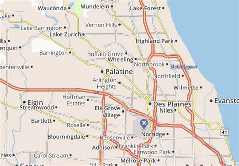 Mappa Michelin Arlington Heights Pinatina Di Arlington Heights