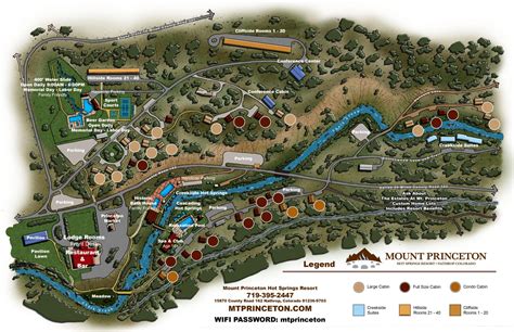 Map Of Mount Princeton Hot Springs Resort In Colorado Spring Resort