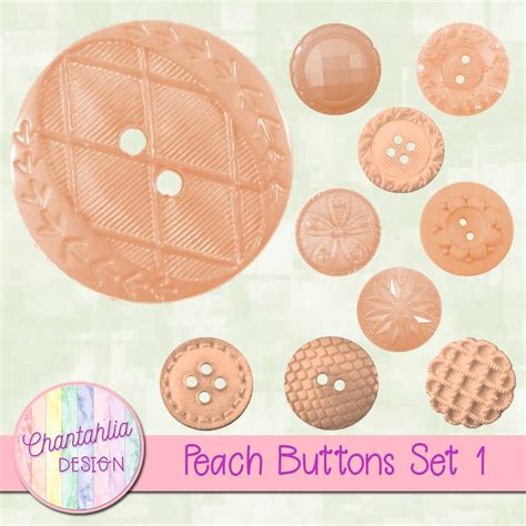 Free Buttons Design Elements In Peach