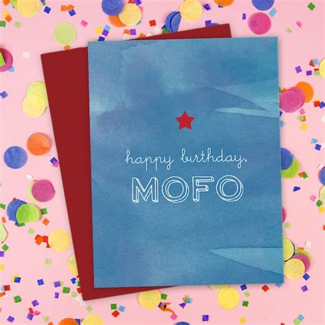 Man Birthday Card Happy Birthday Mofo Guy Friend Birthday Cards
