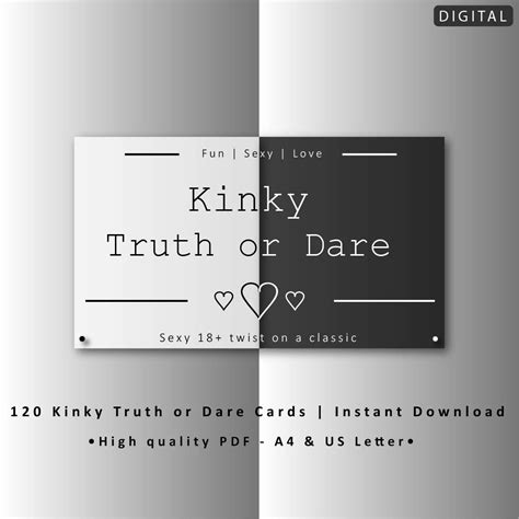 kinky truth or dare game instant digital download etsy ireland
