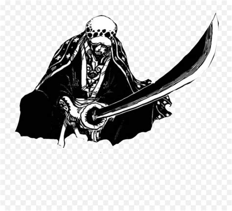 The Most Edited Trafalgarlaw Picsart One Piece Law Black And White Transparent Png Trafalgar