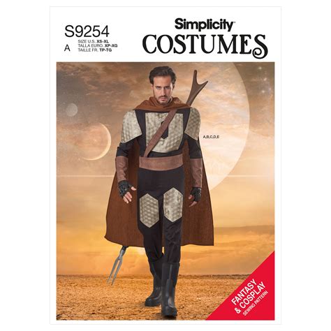 Simplicity Mens Costume Sewing Pattern 9254 Fantasy And Etsy Uk