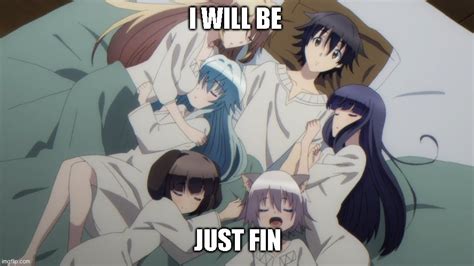 image tagged in funny anime girls harem imgflip