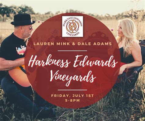 Lauren Mink And Dale Adams At Harkness Edwards Vineyards Visit