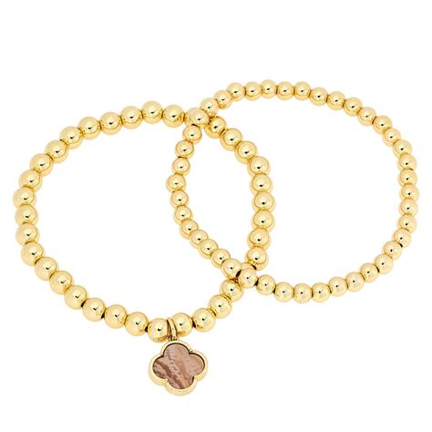 Connie Craig Carroll Jewelry Clementine Clover Stretch Bracelet Set 21416517 Hsn