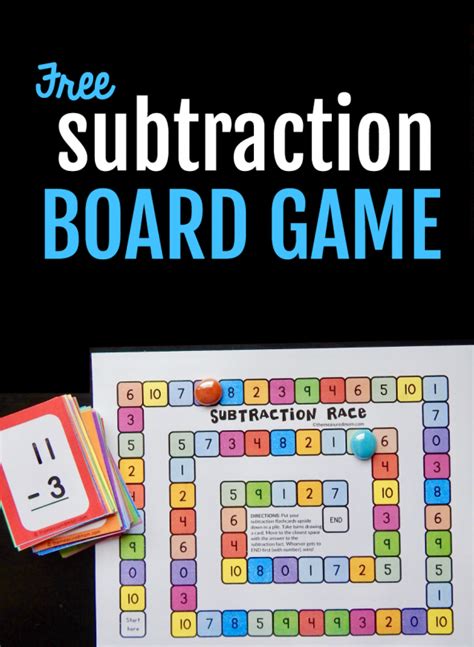 Subtraction Board Game Using Flash Cards The Measured Mom