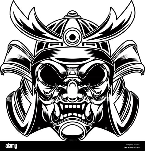 Samurai Skull Mask Tattoo