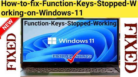 Fixed How To Fix Function Keys Stopped Working On Windows 11