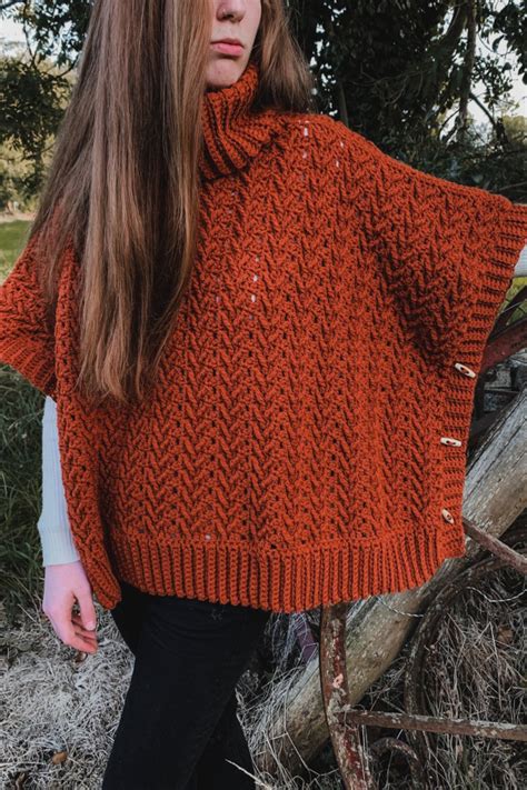 Harvest Turtleneck Poncho Artofit