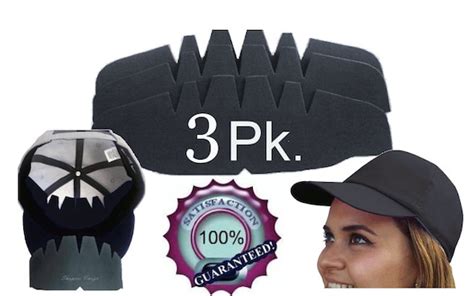 3 pk hat liner beige large baseball cap crown insert and dome panel shaper combo sporting goods