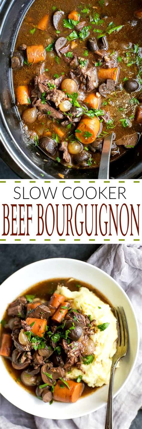 Slow Cooker Beef Bourguignon Easy Healthy Recipes Using