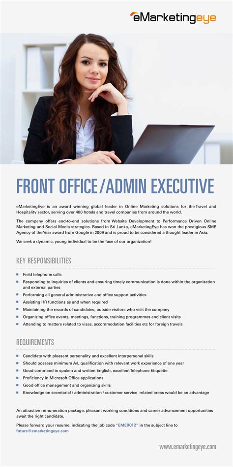 Front Office Administration Executive