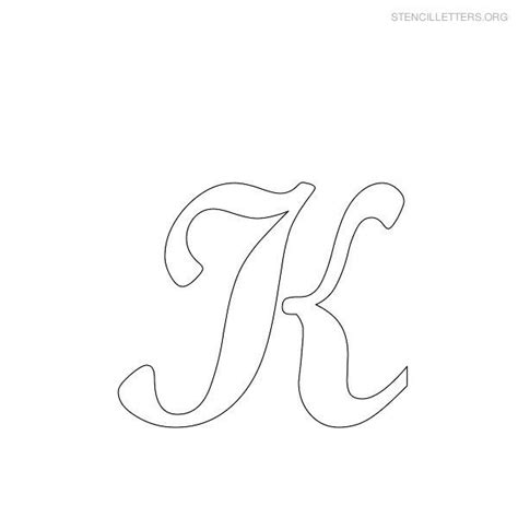 Printable Stencils Letter K