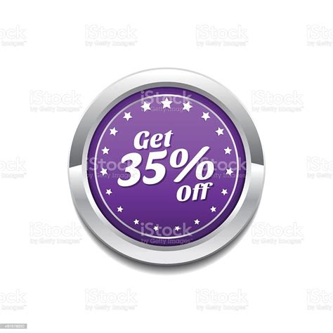 Get 35 Percent Purple Vector Icon Button Stock Illustration Download