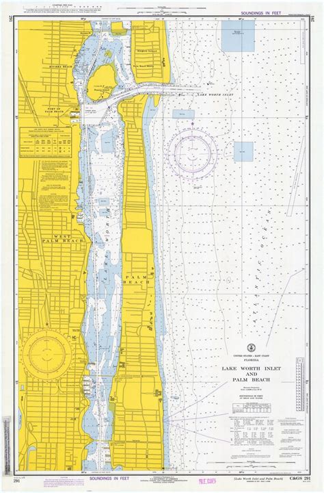 Lake Worth Inlet And Palm Beach Print Lake Worth Nautical Chart Lake