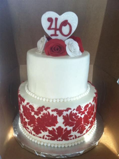 40th Anniversary Cake 40th Anniversary Decorations 40th Wedding