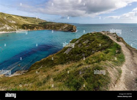 Lulworth Cove On The Jurassic Coastline Dorset Britain Stock Photo