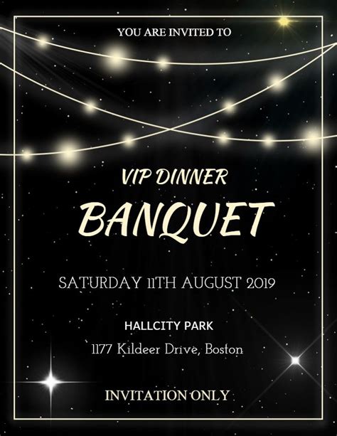 Banquet Dinner Event Invitation Template Design Event Invitation