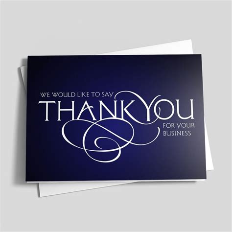 Business Thank You Scroll Business Greeting Cards Corporate Greeting