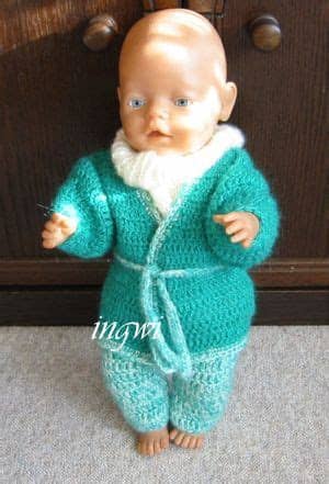 Schnittmuster und nähanleitung für eine niedliche. Gehäkelte Hose und Jacke für Baby Born - creadoo.com ...