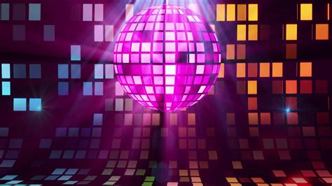 Glowing Disco Ball Moving Dancing And Party Background Disco Ball