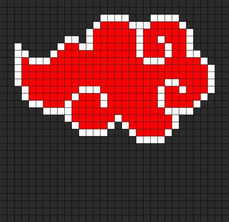 Akatsuki Naruto Anime Pixel Art Pixel Art Pixel Art Grid