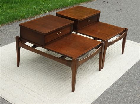 Vintage Mid Century Modern End Tables 2 Danish Wooden Accent