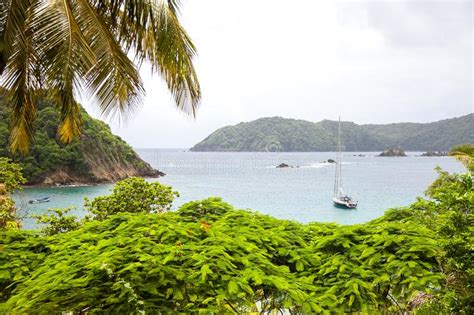 View Of The Bay In The Caribbean Island Of Tobago Subtropics Stock Image Image Of Cloud