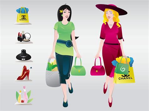 Download Shopping Women Vector Art & Graphics | freevector.com