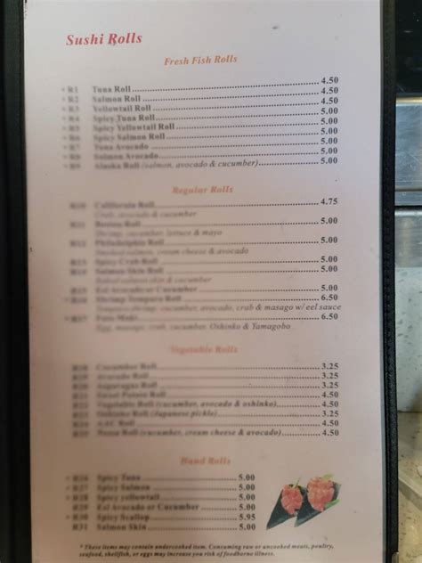 Menu at Ah-Hai Sushi & Grill restaurant, Goodyear, 831 S Cotton Ln f100