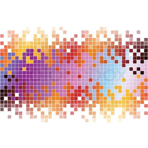 Abstract Colorful Pixels Digital Stock Vector Colourbox