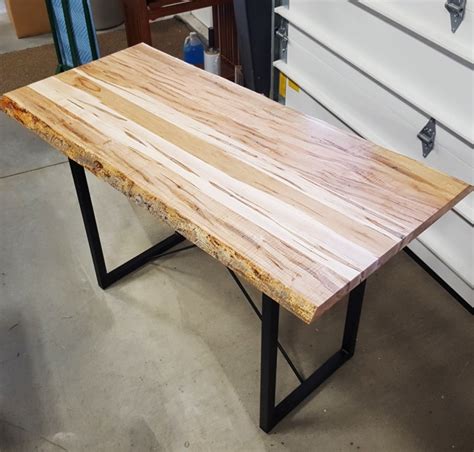 A table top), i find wax to be a very good finish that don't add much color to maple. Wormy Maple Live Edge Table | Solid Hardwood Furniture | Locally Handcrafted Tables - Country ...