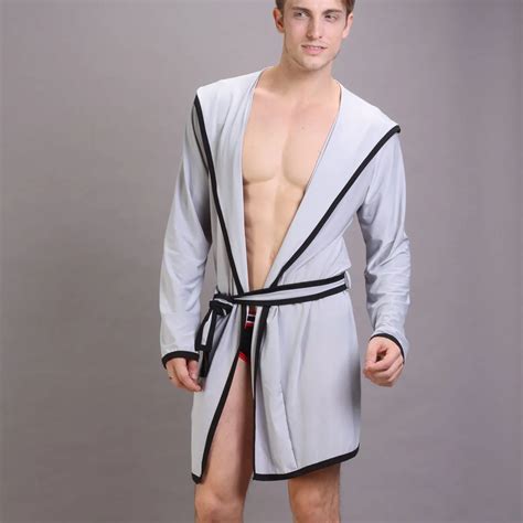 Summer Mens Bathrobe Viscose Sexy Robe Lounge Men S Loose Silky Sleepwear Bath Robe Nighty In
