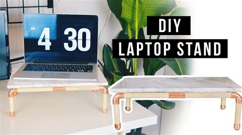 Diy Laptop Stand Marble And Copper Youtube