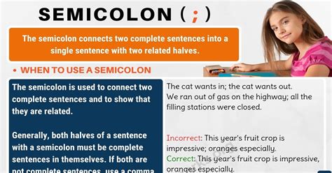 Semicolon When To Use A Semicolon In English Punctuation Marks