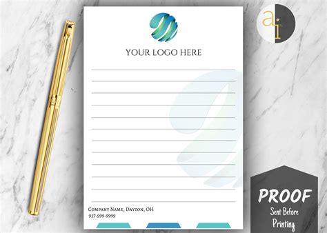 Custom Business Notepad Personalized Logo Notepad Add Logo Etsy