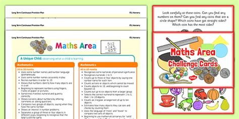 Maths Area Continuous Provision Math Challenge Card Challenges Eyfs Continuity Development