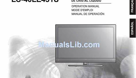 SHARP LC-40LE431U OPERATION MANUAL Pdf Download | ManualsLib