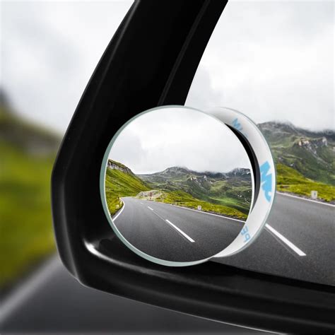 Blind Spot Mirror 2 Round Hd Glass Frameless Convex Rear View Mirror With Wide Angle