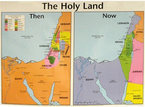 Holy Land Maps Then And Now