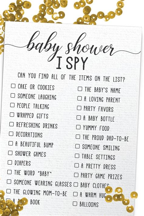 Search for scavenger hunt clues to solve the mystery. Baby Shower I Spy . I Spy Scavenger Hunt for Baby Shower ...