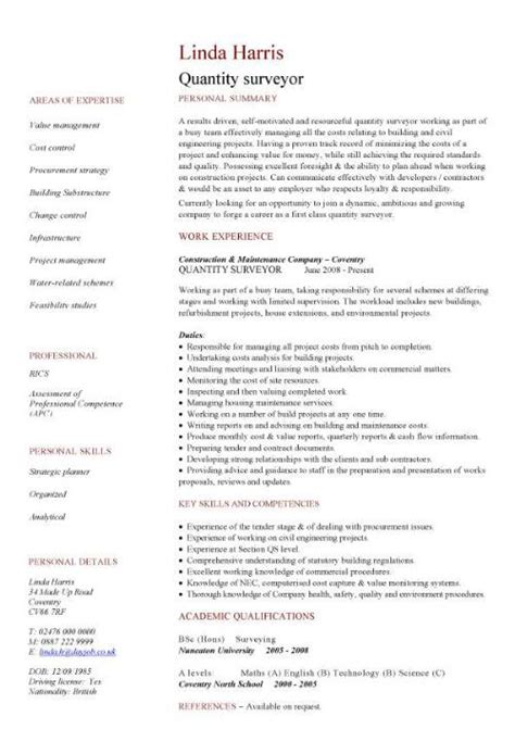 Cost of structural engineer structural engineer. Quantity surveyor CV sample