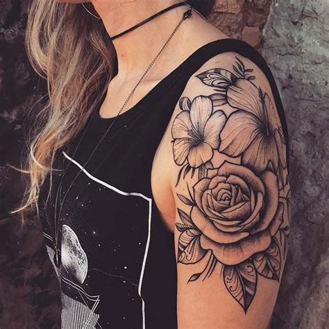 21 Rose Shoulder Tattoo Ideas For Women Stayglam Shoulder Sleeve
