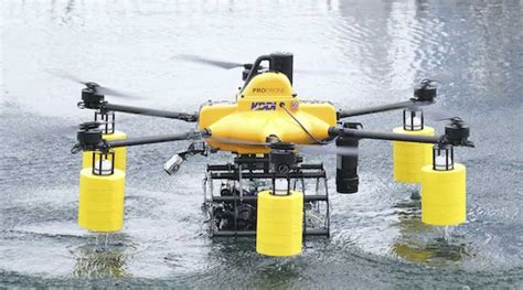 Robot Drone Performs Aerial And Underwater Inspections