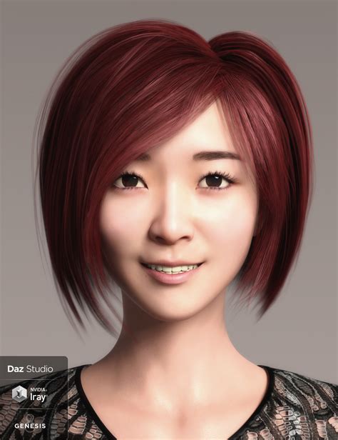 hua character and hair for genesis 8 female daz 3d