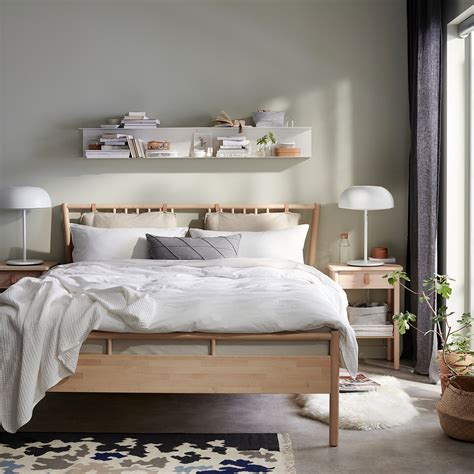 BjÖrksnÄs Bed Frame Birch Luröy Queen Ikea